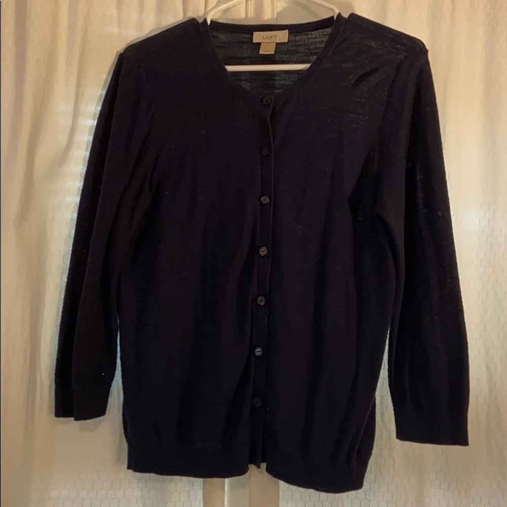Loft Cardigan Navy Large
